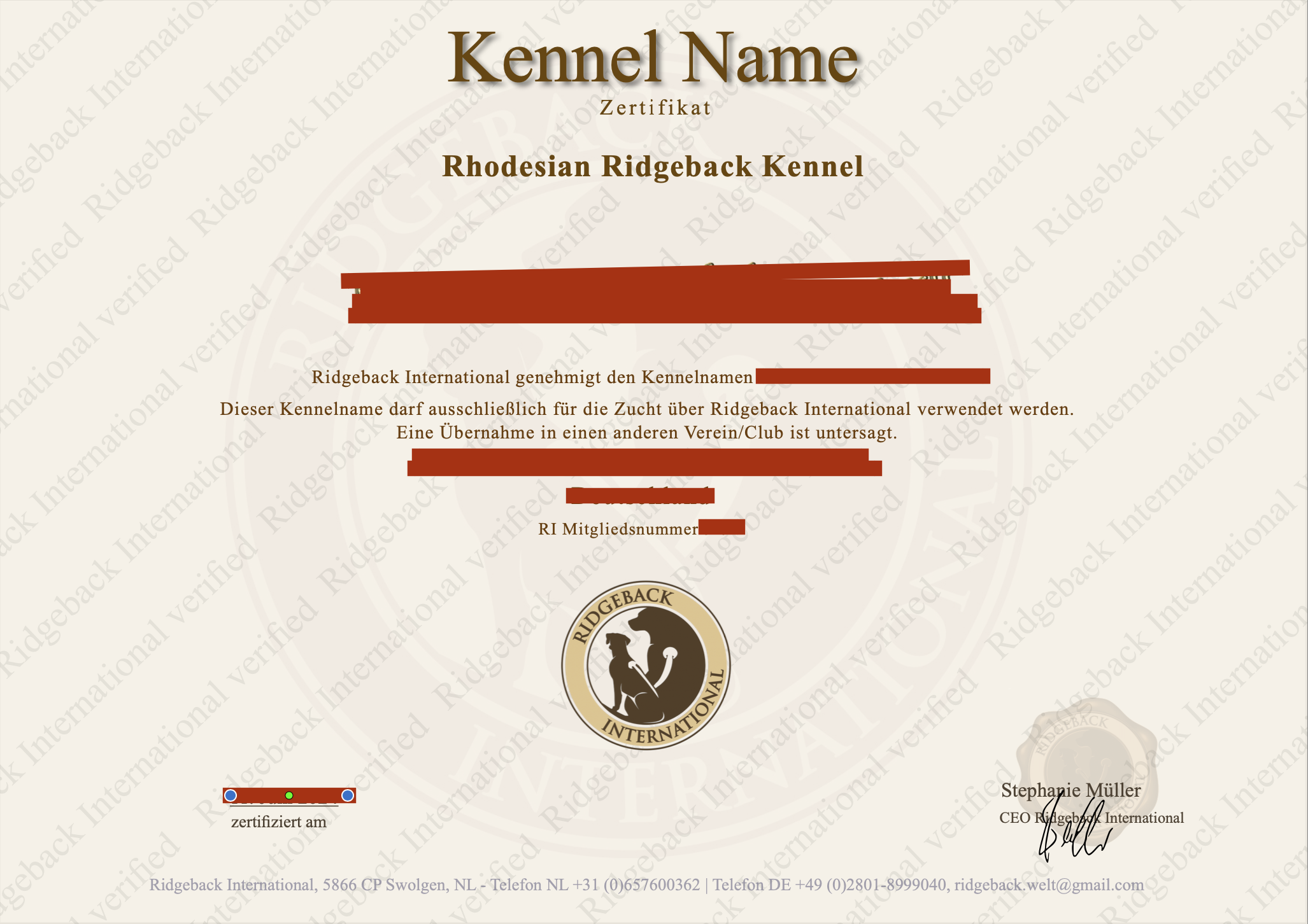 RI Kennel Registration